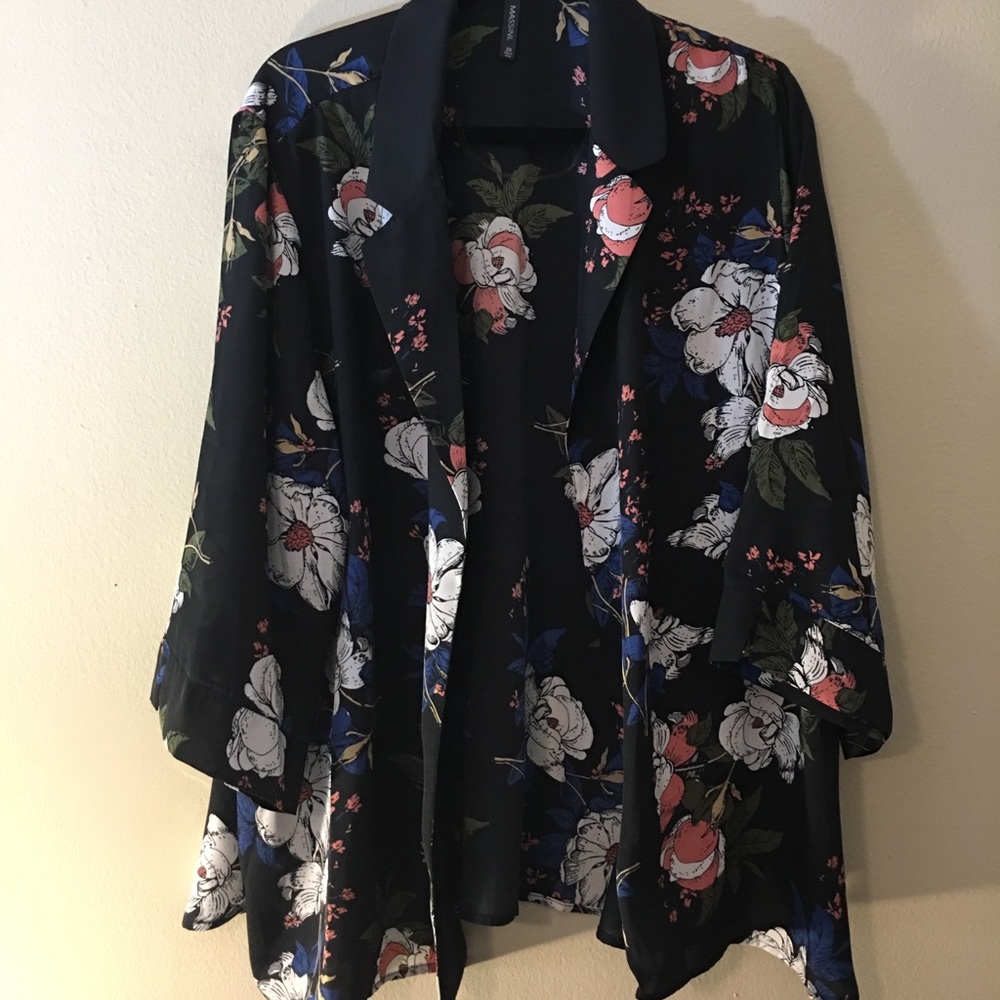 Collared Floral Overpiece
